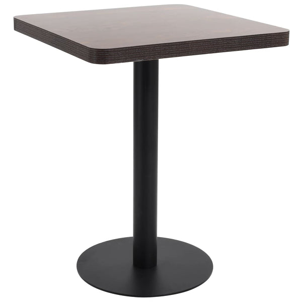 Dunkelbrauner Bistrotisch Procobie 60x60cm (MDF)