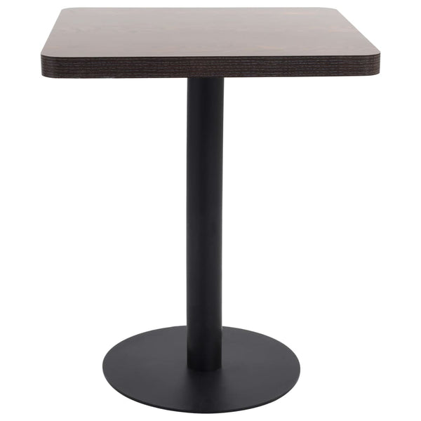 Dunkelbrauner Bistrotisch Procobie 60x60cm (MDF)