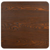 Dunkelbrauner Bistrotisch Procobie 60x60cm (MDF)