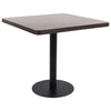 Dunkelbrauner Bistrotisch Grindel 80x80cm (MDF)