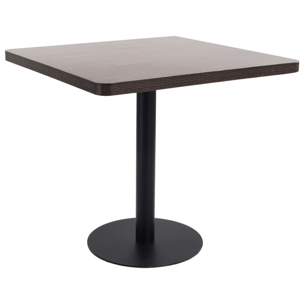Dunkelbrauner Bistrotisch Grindel 80x80cm (MDF)