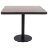 Dunkelbrauner Bistrotisch Grindel 80x80cm (MDF)