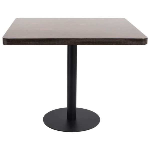 Dunkelbrauner Bistrotisch Grindel 80x80cm (MDF)