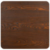 Dunkelbrauner Bistrotisch Grindel 80x80cm (MDF)