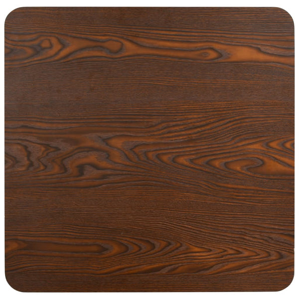 Dunkelbrauner Bistrotisch Grindel 80x80cm (MDF)