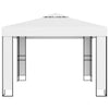 Weißer Pavillon mit Doppelter Dach Ghenia 3x3 m