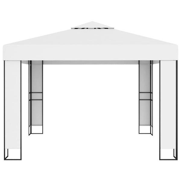 Weißer Pavillon mit Doppelter Dach Ghenia 3x3 m