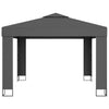 Anthrazitfarbener Pavillon mit Doppeldach Ghenia 3x3 m