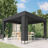 Anthrazitfarbener Pavillon mit Doppeldach Ghenia 3x3 m