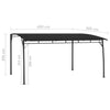 Anthrazitfarbener Gartensonnenpavillon Dinistranschi 4x3x2,55 m