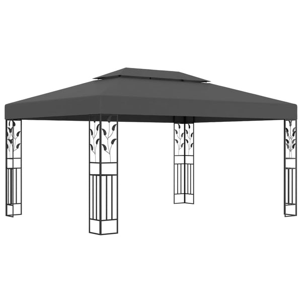 Pavillon Anthrazit Rudy 3x4 m mit Doppeldach