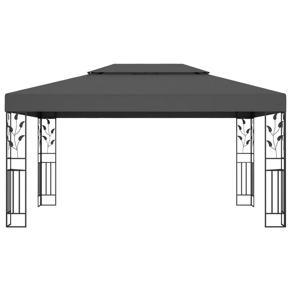 Pavillon Anthrazit Rudy 3x4 m mit Doppeldach
