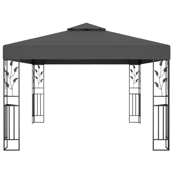 Pavillon Anthrazit Rudy 3x4 m mit Doppeldach