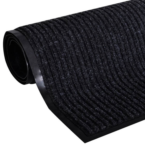 Schwarze Fußmatte Irofte 117x220cm (PVC)