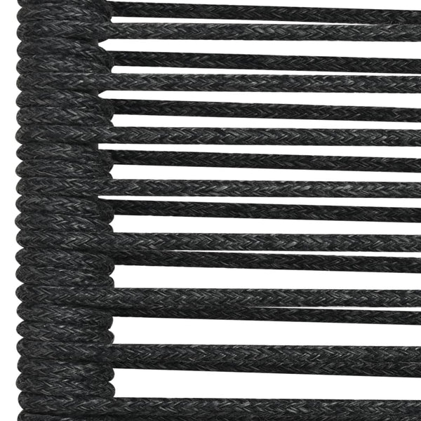 Schwarze Gartenstühle Camden (2 Stück Baumwollseil und Stahl)