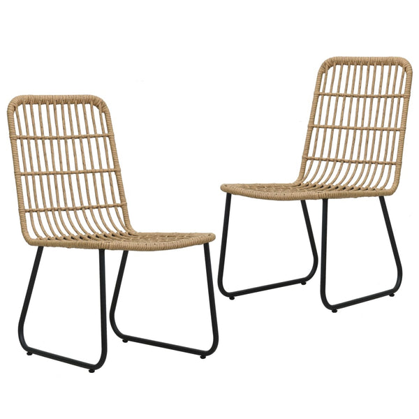 Eichenholz-Gartenstühle Alsacia (2 Stück Polyrattan)