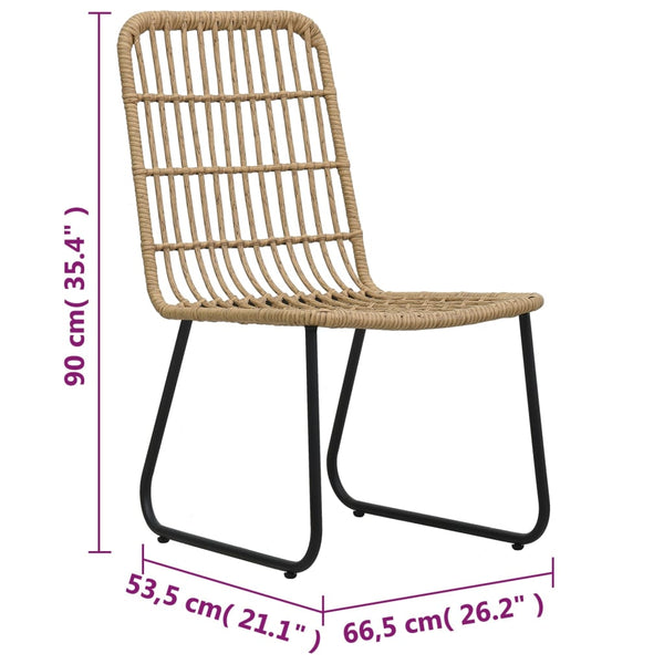 Eichenholz-Gartenstühle Alsacia (2 Stück Polyrattan)