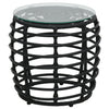 Schwarzes Bistro-Set Gazda (3-teilig Polyrattan)