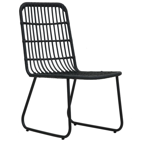 Schwarzes Bistro-Set Gazda (3-teilig Polyrattan)