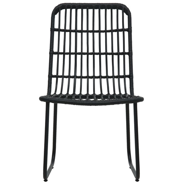 Schwarzes Bistro-Set Gazda (3-teilig Polyrattan)