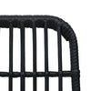 Schwarzes Bistro-Set Gazda (3-teilig Polyrattan)