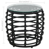 Schwarzes Bistro-Set Gazda (3-teilig Polyrattan)