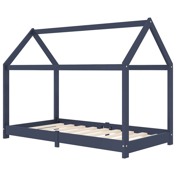 Harmaa lasten sängynrunko Satmar 80x160cm (mänty)