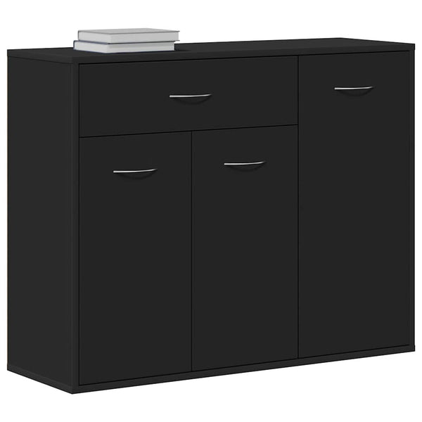 Schwarzes Sideboard Botskor 88x30x70cm (Holz)