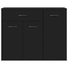 Schwarzes Sideboard Botskor 88x30x70cm (Holz)