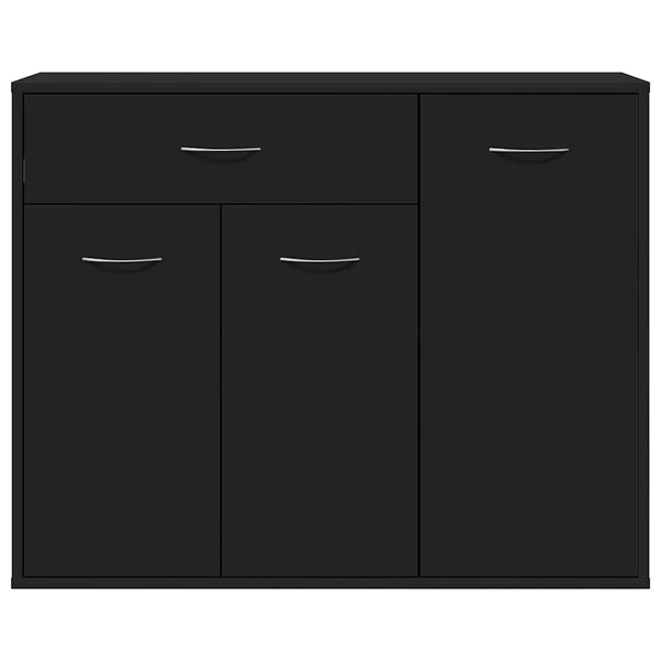 Schwarzes Sideboard Botskor 88x30x70cm (Holz)