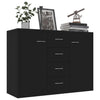 Schwarze Kommode Aracsia 88x30x65cm (Holz)