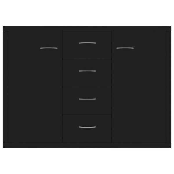 Schwarze Kommode Aracsia 88x30x65cm (Holz)