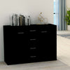 Schwarze Kommode Aracsia 88x30x65cm (Holz)