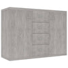 Betongraues Sideboard Aracsia 88x30x65cm (Holz)