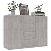 Betongraues Sideboard Aracsia 88x30x65cm (Holz)