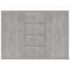 Betongraues Sideboard Aracsia 88x30x65cm (Holz)