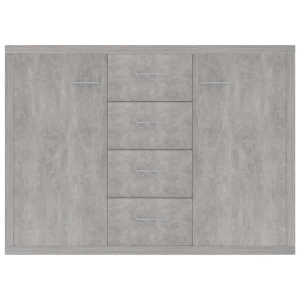 Betongraues Sideboard Aracsia 88x30x65cm (Holz)