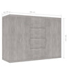 Betongraues Sideboard Aracsia 88x30x65cm (Holz)