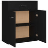 Schwarzes Sideboard Evienta 60x30x75cm (Spanplatte)