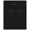 Schwarzes Sideboard Evienta 60x30x75cm (Spanplatte)