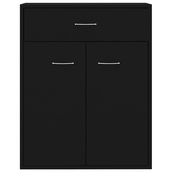 Schwarzes Sideboard Evienta 60x30x75cm (Spanplatte)