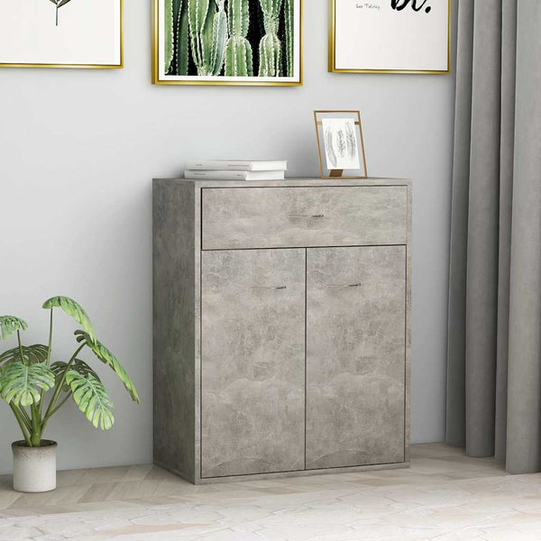 Betongraues Sideboard Evienta 60x30x75cm (Holz)