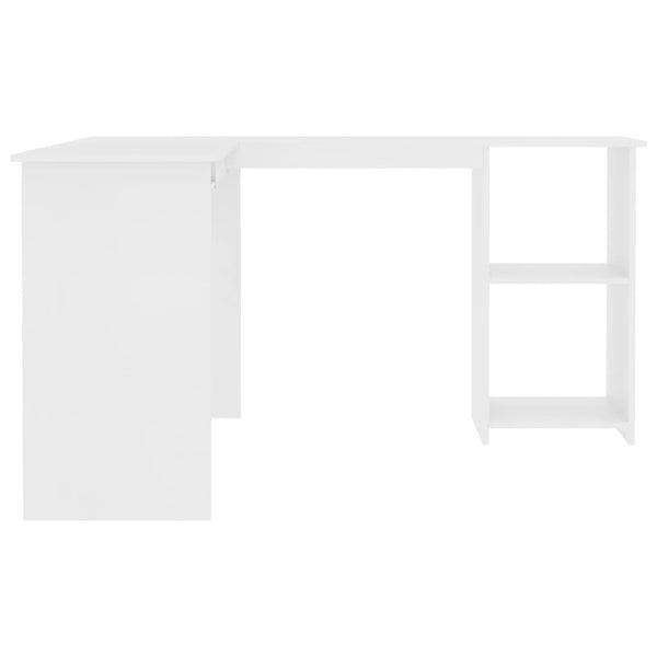 Eckschreibtisch Sictimiu weiß L-förmig 120x140x75cm (Holz)