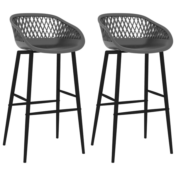 Graue Barhocker Foiomfia (2er Set)