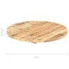 Tischplatte Nefiod rund 25-27 mm 50cm (Mangoholz)