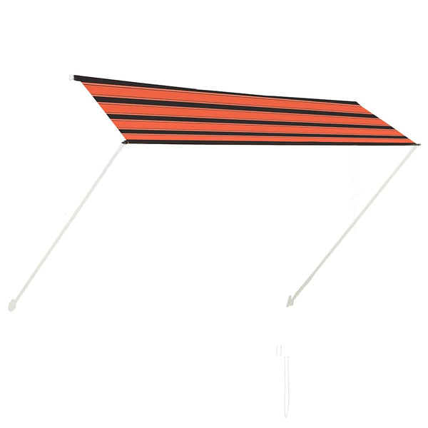 Markise Golban 300 x 150 cm zum Einrollen, orange und braun