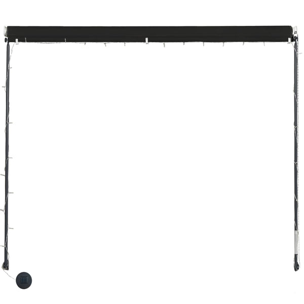 Antrasiitti sisäänkelattava markiisi ledillä Ghile 250x150cm