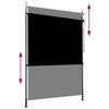 Anthrazitfarbenes Outdoor-Rollo Feliana 150x270cm