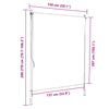 Anthrazitfarbenes Outdoor-Rollo Feliana 150x270cm