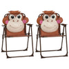 Braunes 3-teiliges Kinder-Garten-Bistro-Set mit Sonnenschirm Nadim